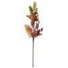 Transpac Fabric 24 in. Orange Harvest Watercolor Leaves Spray - 2 of 4
