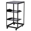 Open Frame Server Rack with Casters, 2 Shelves & Adjustable Height for Network and A/V Equipment - 2 of 4