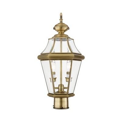 Livex Lighting Georgetown 2 - Light Post Light in  Antique Brass