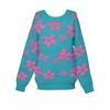 Girl ALL OVER FLOWER FUZZY SWEATER - Hannah Banana - 2 of 2
