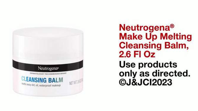 Neutrogena Makeup Melting Cleansing Balm - Fragrance Free - 2.6 oz, 2 of 10, play video