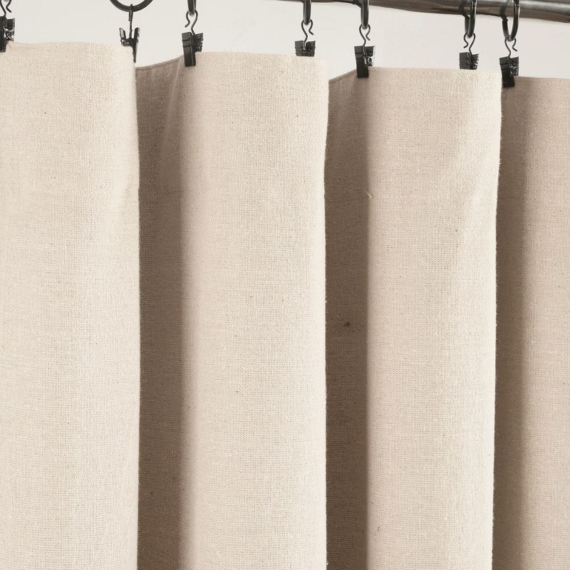 Linen Button 100% Lined Blackout Window Curtain Panel Linen Single 40X84, 3 of 7