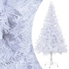 Aghana Digitals 59.1 in Pre-Lit White PVC Christmas Tree with Warm LED Lights, Cone Shape, - 2 of 4