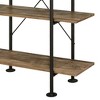 Kumasinova 5-Tier Industrial Bookshelf,Farmhouse Bookcase with Metal Frame,Modern Book Shelves for Bedroom,Living Room&Office,Oak - 4 of 4