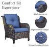 POCASSY 6-Piece Outdoor Furniture Set with 50000BTU Propane Fire Pit, All Weather Wicker Patio Fire Pit Table Set with 3-Seater Sofa and Club Chair - 4 of 4