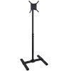 Mount-It! Height Adjustable TV Floor Stand | Universal Pedestal TV Stand For 13 - 42 Inch Screens | For Indoor and Outdoor Portable TV Mount | Black - 2 of 4