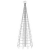 Aghana Digitals 118.1" Outdoor LED Christmas Tree with 570 Cold White Lights, 8 Effects, Metal - 4 of 4