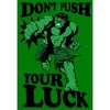 Men's Marvel St. Patrick's Day The Hulk Don't Push Your Luck Sweatshirt - 2 of 4