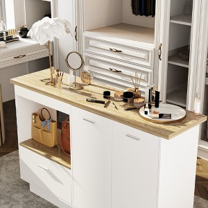 Famapy Stylish Vanity Island with Drawers & Adjustable Shelves,Storage Cabinet,Beauty Organizer for Makeup /Bags/Shoes - 1 of 4