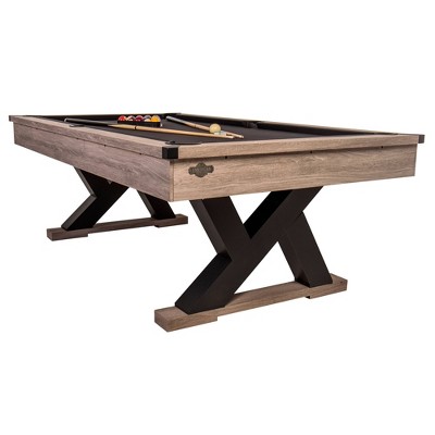 Kirkwood 90" Pool Table - Antique Gray Finish with Rustic, Modern Design with K-Leg Construction