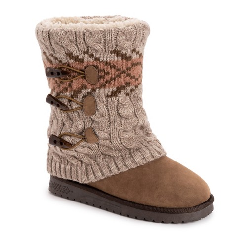 Essentials By Muk Luks Women's Cheryl Boots, Oatmeal, 10w : Target