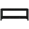 vidaXL Patio Bench in Black Pine: Solid Wood Garden Seat with Practical Shelf and Slatted Design, Great for Patios, Backyards and Gardens - 4 of 4