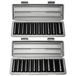 XtremepowerUS 24PC 1/2" DR Drive Deep Impact Socket Set Metric MM and SAE - 1 of 4