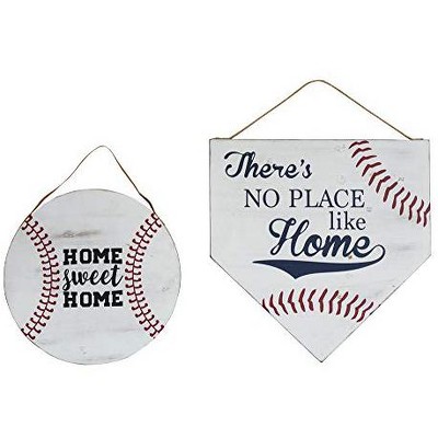 TX USA Corporation Home Decorative Reversible Baseball Wall Art - Set of 2