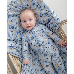 Lev Baby Infant Boys' Buttery Soft Police Pajama Double Zipper Footie - 1 of 4