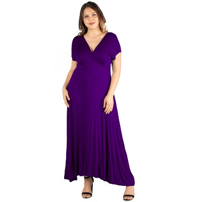 purple plus size maxi dress