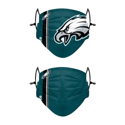 NFL Philadelphia Eagles Adult Gameday Adjustable Face Covering - 2pk