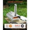 VEVOR Pizza Oven Outdoor, 12" Pellet Pizza Oven, Portable Pizza-Stove with Built-in Thermometer, Wood Fired Stainless Steel Pizza-Maker, Silver - 3 of 4