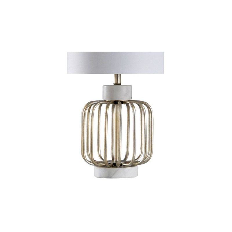Westray Open Cage Table Lamp with Marble Base Cylinder Shade Brass - StyleCraft, 4 of 5