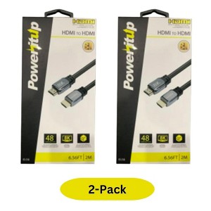 Power It Up 6.5 ft. USB-C to HDMI 8K High Speed Cable - Package of 2 Cables - 1 of 3