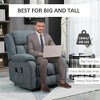 Resenkos Power Lift Chair Massage, Linen Fabric Upholstered Recliner Sofa Chair with Remote Control, Side Pockets, Linen Fabric, Gray - 3 of 4