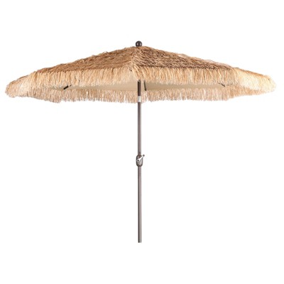 Aoodor 9FT Patio Umbrella Thatch Outdoor Umbrella（ no Base）