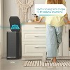 Home Zone Living 13 Gallon Slim Stainless Steel Kitchen Trash Can with CleanAura Odor Control and Soft Close Lid, Black - 4 of 4