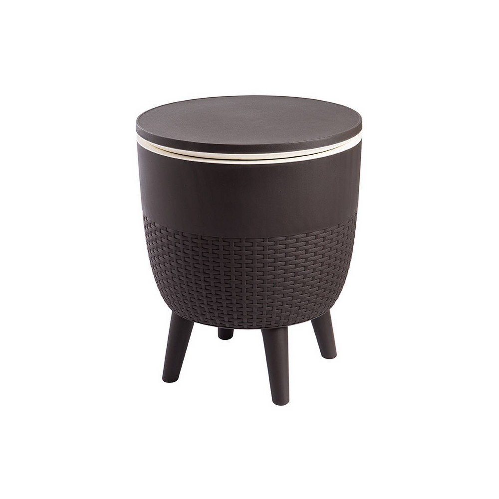 Photos - Other Furniture Lagoon Cancun 2-In-1 Outdoor Side Table Brown 
