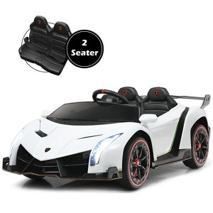 Infans 12V 2-Seater Licensed Lamborghini Kids Ride On Car w/ RC & Swing Function White - 1 of 4