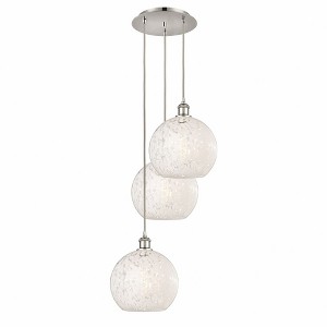 White Mouchette - 3 Light Cord Hung Multi Pendant In Modern Style-10.25 Inches Tall and 16.5 Inches Wide - 1 of 1