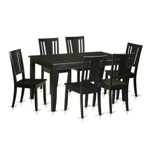 Victorian Dining Room Set - 7 Piece Rectangular Table & Chairs - Elegant Wood Furniture for Home - 1 of 4