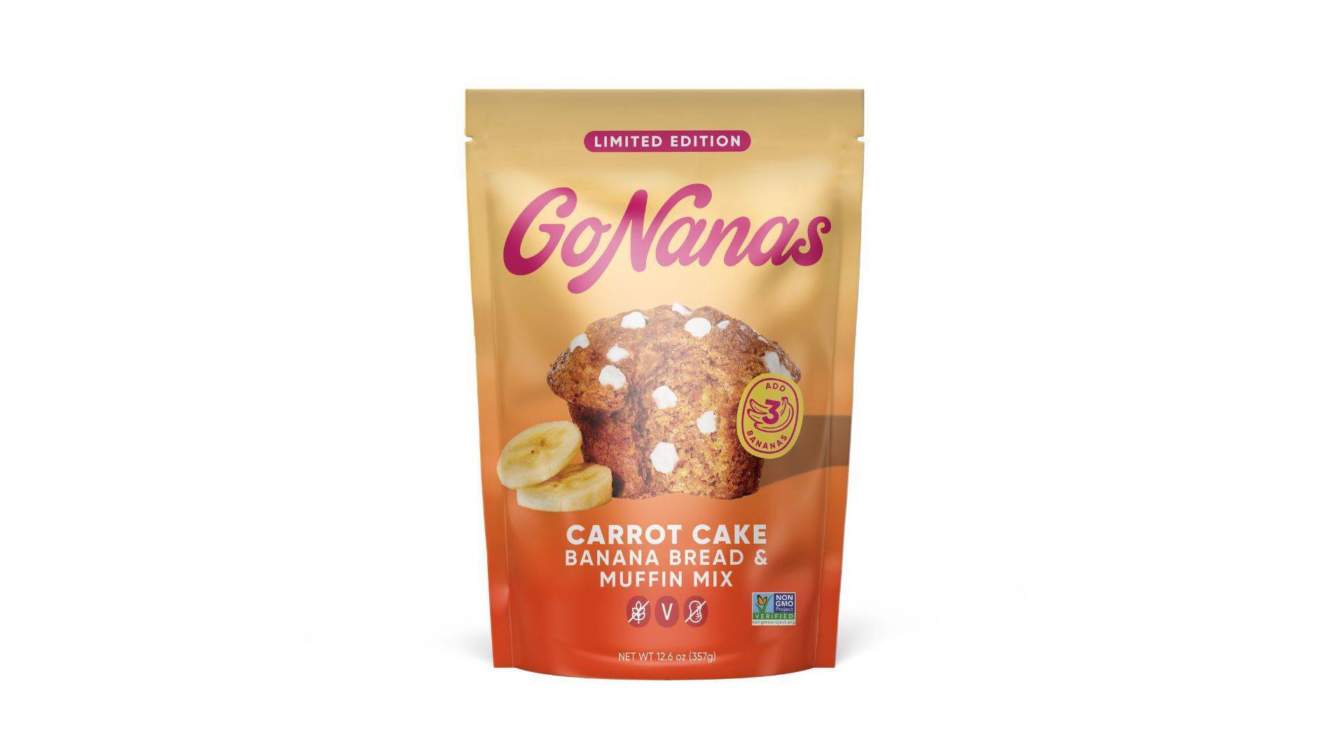 GoNanas Carrot Cake Banana Bread and Muffin Mix - 12.6oz