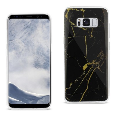 Reiko Samsung Galaxy S8 Edge /S8+/ S8 Plus Streak Marble iPhone Cover in Black