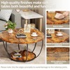 Zeus & Ruta 31.5" Modern Round 2-Tier Wood Coffee Table with Storage - 4 of 4