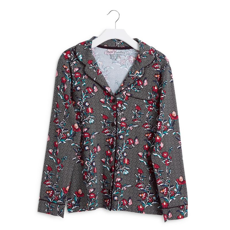 Vera Bradley Long-Sleeved Button Pajama Top, 1 of 3