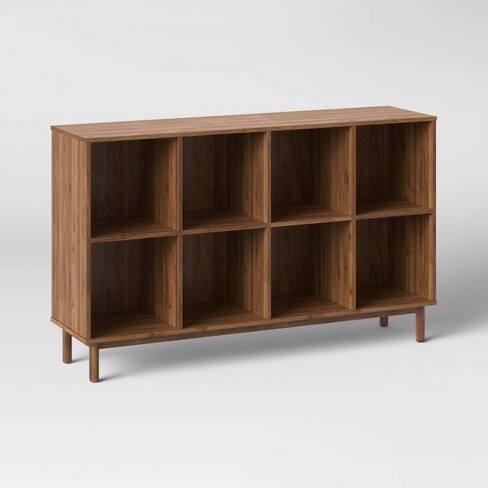 35 8 Cube Johannson Mid Century Modern, Modern Dark Wood Bookcase