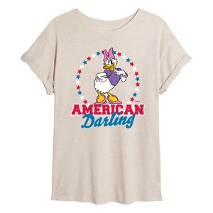 Women's - Disney - American Darling Daisy Oversized Graphic T-Shirt - 1 of 4