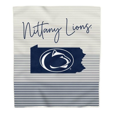 NCAA Penn State Nittany Lions Ultra Fleece State Stripe Blanket