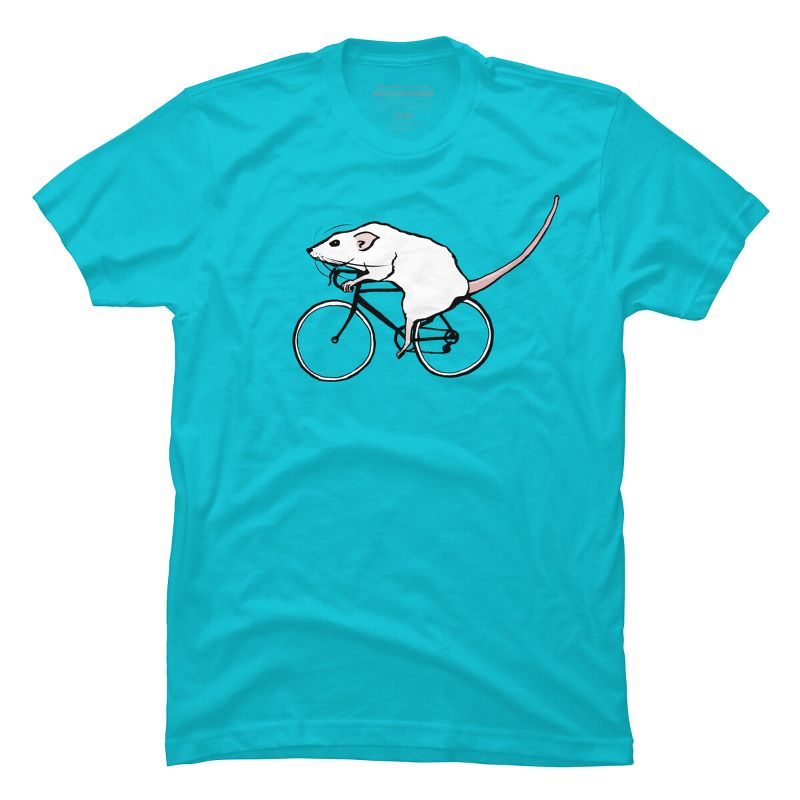 Men's Design By Humans Cycling Rat By TeaandInk T-Shirt, 1 of 4