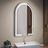 Dovelina Modern BlackArched Bathroom Vanity Mirror with LED Lights and Anti-fog,Wall Mirror - 2 of 4