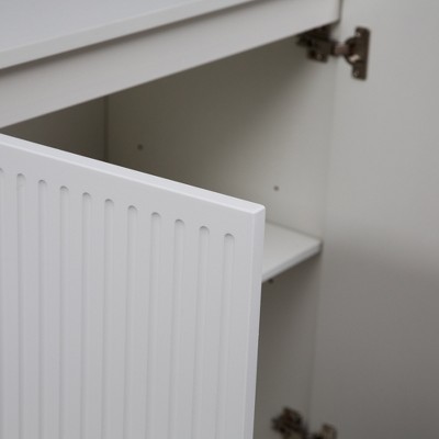 Hinges and interior shelf edge