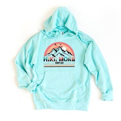 Simply Sage Market Women's Graphic Hoodie Hike More Worry Less Colorful