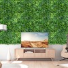 Tangkula 4 Pack 20" x 20" Artificial Hedge Boxwood Panels with 7 Types of Mixed Plants - 2 of 4