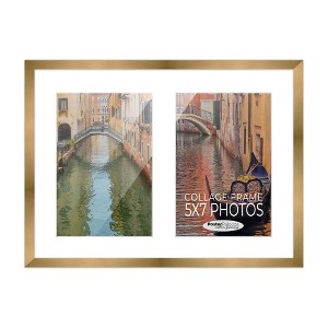 PosterPalooza | Metallic Gold Bronze Finish Collage Frame - White Mat, 20 Frame Sizes, UV Acrylic - 1 of 4