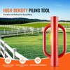 VEVOR Fence Post Driver with Handles, 4.11 in Inner Diameter T Post Pole Pounder, 22LB Heavy Duty Carbon Steel Hand Post Rammer, Red - 3 of 4
