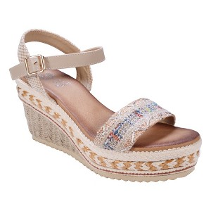 GC Shoes Lauren Slingback Espadrille Wedge Sandals - 1 of 4