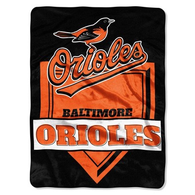MLB Baltimore Orioles Home Plate Raschel Throw Blanket