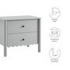 Modway Emmeline Scalloped 2-Drawer Nightstand in Light Gray - 4 of 4