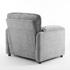 Gulches 38" Oversized Chenille Lounge Chair Plush Reading Armchair with Thick Cushions and High Back Support, Wide Seat Accent Chair,Easy Assembly - 4 of 4
