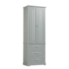 TIRAMISUBEST Tall Storage Cabinet with Three Drawers for Bathroom/Office, Grey - 3 of 4